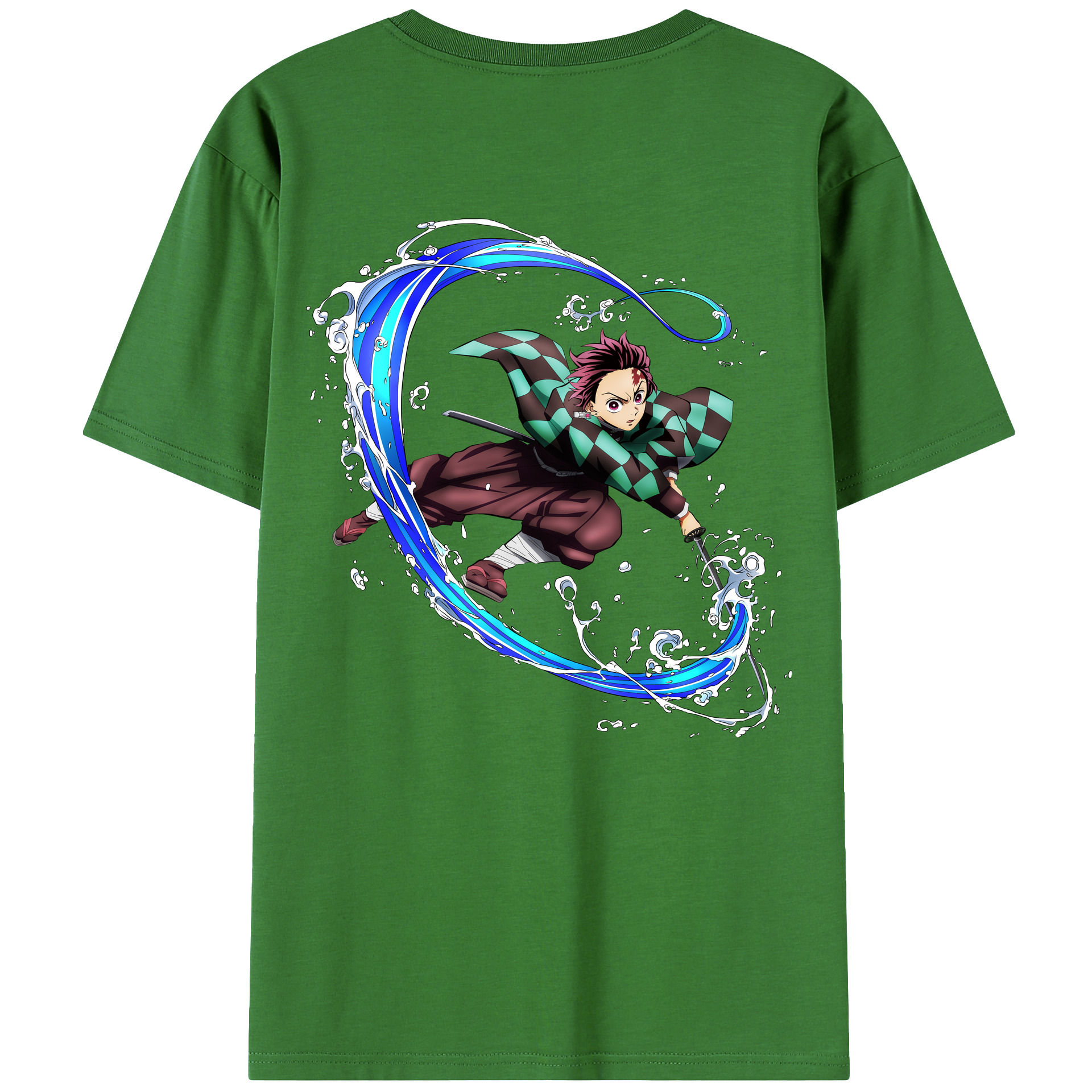 （画像用） 鬼滅の刃 竈門 炭治郎／かまど たんじろう Kamado Tanjirou レディース半袖Tシャツ(バックプリント)